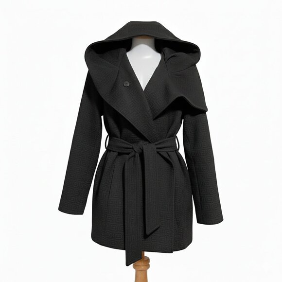 Le Château Hooded Coat Women Medium black - Picture 1 of 16